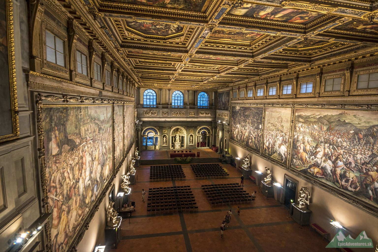 Salone dei Cinquecento s nádhernýmo maľbami 